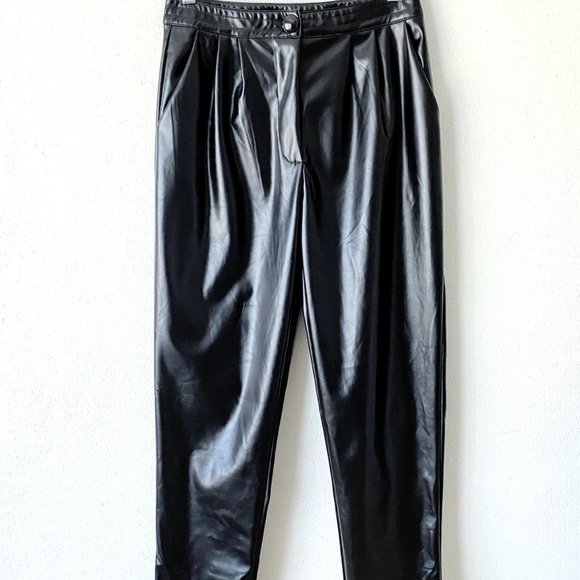 Vegan Black Leather Pants | Faux Leather Pants | PRINCESS POLLY | Rocker Pants 8 - Picture 2 of 9